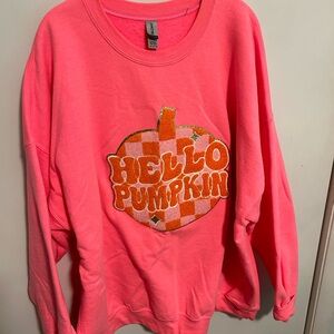 Adorable Hello Pumpkin patch sweatshirt 3xl